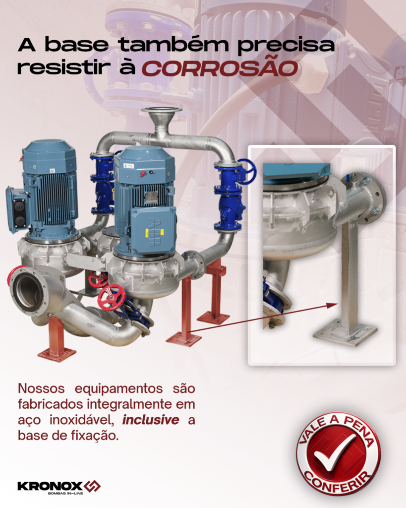 base totalmente em inox